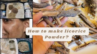 How to make Licorice root Powder for pigmentation and skin lightening viral pigmentationtreatment [upl. by Kcajyllib]