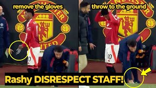 Unseen footage VIRAL Rashford show disrespectful as he drops gloves on floor for staff to pick up [upl. by Shaylah]