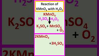 Reaction of KMnO4 with H2O2 chemistry [upl. by Tol]