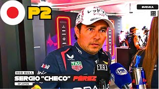 Declaraciones de Checo Pérez Tras Clasificar P2  Gran Premio Japón 2024 [upl. by Danny882]