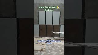 Tiles Installation For Wall Garden 🏡 Wall Cladding 🧱✅✅ shorts tileworks [upl. by Richel]