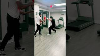 Basic pad drills with 18 year old heavy weight trending viralupdate viralvideos toptrending fyp [upl. by Ludba]