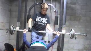 14 Year Old Girl Bench Presses 83 lbs [upl. by Kaleena889]