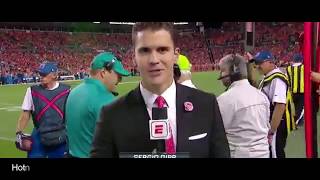 ESPN reporters awkward Monday Night Football debut [upl. by Lledualc]