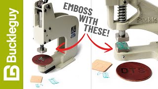 Can you use a hand press emboss leather YES [upl. by Bugbee]