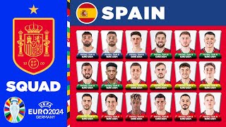 SPAIN SQUAD EURO 2024  SPAIN SQUAD DEPTH EURO 2024  UEFA EURO 2024 GERMANY [upl. by Alrahc]