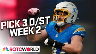 Chargers Jags Steelers lead Defense DST Start Em  Sit Em for Week 2  Rotoworld  NFL on NBC [upl. by Orfield17]