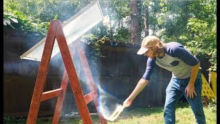 Burning stuff with a giant fresnel lens  how a DLP projector works [upl. by Lore465]