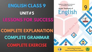 English Class 9  Unit 5  Complete Exercise  Federal Board 2024  National Book Foundation [upl. by Meyers]