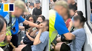 Elderly man taunts woman while demanding seat in train [upl. by Adnilev940]