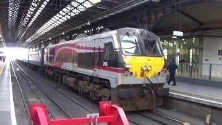 IE 201 Class loco 206  Start up and Departure  Dublin Connolly 7216 [upl. by Cavanaugh936]