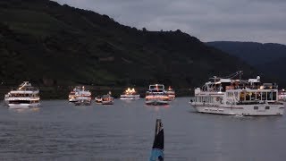 Rhein in Flammen 2017 Koblenz Schiffskonvoi [upl. by Ynnav972]