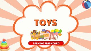 Learn TOYS Vocabulary  Talking Flashcards [upl. by Nahgeam593]