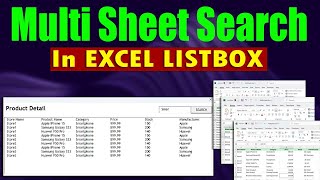 Mastering Excel Listbox MultiSheet Search Simplified with ListBox  Workbook Free [upl. by Liane162]