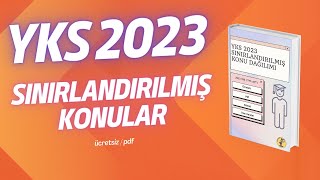 Ücretsiz YKS 2023  TYT  AYT Konuları  Güncel  PDF [upl. by Aneekat]