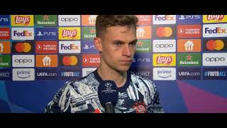 Joshua Kimmich Post Match Interview Bayern Munich vs Real Madrid 22 [upl. by Llecrup]