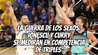 Stephen Curry vs Sabrina Ionescu en competencia de triples [upl. by Arrat]