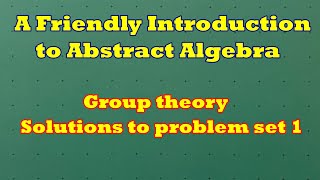 Group theory  SOLUTIONS to problem set 1 SYMMETRY GROUPS [upl. by Haimehen]