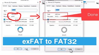 How to Convert exFAT to FAT32 USB on Windows  format exfat to fat32 AOMEI  TV Support [upl. by Abner]