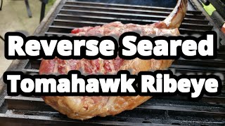 How to Reverse Sear Tomahawk Ribeye Steaks [upl. by Ihel]