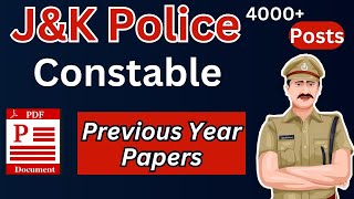 JK Police Constable  Previous Year Papers  Detailed Strategy  JKP Constable 2024 Vacancy [upl. by Thirzi]