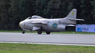 Telemark Airshow 2019 SAAB 29 Tunnan [upl. by Addiego]