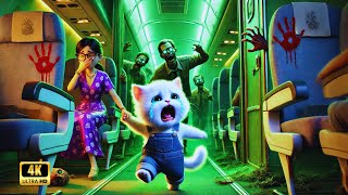 🔥Kitten Escapes Zombie Passengers on a Haunted Flight🔥 cat ai catlover catvideos cutecat aicat [upl. by Asilet]