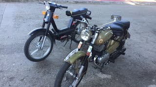 Paseo de prueba Montesa Brio 81 y Vespino [upl. by Airtemak676]