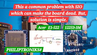 Acer E1522  This is a common problem with the SIO But solution is simple nopower [upl. by Leahcimdivad]