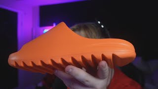 Yeezy Slide quotOrangequot Review  DHGate Shoes Review  Is DHGate a SCAM [upl. by Sundin]