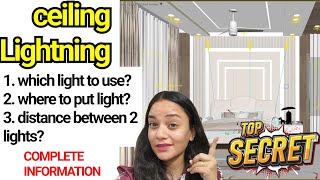 Ceiling lightning kaise kare पुरी जानकारी ceiling mein konsi light lagaye [upl. by Dickens]