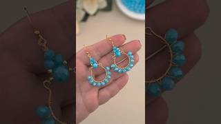 Simple Wire Wrapped Earrings DIY Chandelier Earrings from Wire amp Beads  Craft Wire Jewelry Making [upl. by Roarke162]