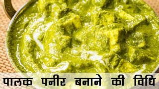 पालक पनीर बनाने की विधि  ढाबा जैसी पालक पनीर  Palak Paneer Punjabi Dhaba Style Recipe in HIndi [upl. by Beau]