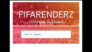 FIFARenderZ FIFA MOBILE DATABASE APP OUT ON GOOGLE PLAY [upl. by Rexford]