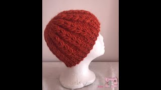 Cappello ai ferri con punto a cuoricini 🧶❤ Maglia facile [upl. by Spragens]