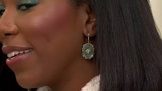 Connemara Marble Sterling Silver Earrings with Marcasite Accents on QVC [upl. by Niemad]