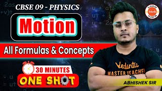 Motion Class 9 Chapter OneShot 📐📚 All Formulas amp Concepts in 30 Minutes 202425  Abhishek Sir [upl. by Adnolahs354]