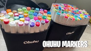 JE TESTE DE NOUVEAUX FEUTRES A ALCOOL  OHUHU MARKERS [upl. by Zrike806]