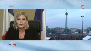 Marine Le Pen réagit sur France 2 à lélection de François Hollande [upl. by Annavoj]