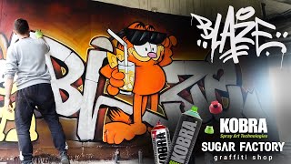 Garfield GRAFFITI painting 🍊 Blaze 2024 [upl. by Ahsaeyt]