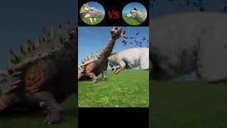 Ankylosaurus VS Direwolf  ARK Ascended Dino Battle  ark dinobattle dinosaur shorts [upl. by Aneertak]