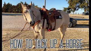 How to Tack up a Horse Western [upl. by Otrevire]