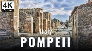 4K drone video and travel vlog on Pompeii city in Italy  Travel guide [upl. by Marlo]