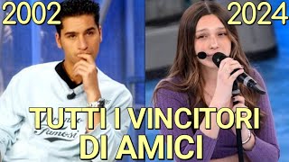 TUTTI I VINCITORI DI AMICI DAL 2002 FINO AL 2024  Maria De Filippi Vince Sarah Chi ha vinto 24 [upl. by Llenaj]