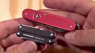 Victorinox Cadet vs Leatherman Squirt PS4 VLog Thursday [upl. by Melentha]