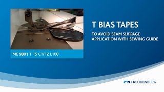 T bias Tapes from Freudenberg to avoid Seam Slippage application with sewing guide [upl. by Jan]