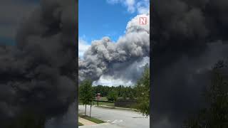 Massive Chemical Fire Prompts Thousands To Shelter Outside Atlanta [upl. by Doig]