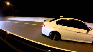 BMW 335i vs 335i vs Mercedes E55 AMG and CL65 AMG [upl. by Aienahs843]