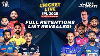 TATA IPL 2025 REVEALED ALL retained amp released players from IPL franchises  IPLRetentionsOnStar [upl. by Chemarin]