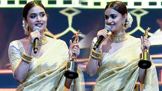 Keerthy Sureshs Emotional Tribute to Nani as Dharani at SIIMA 2024  MustWatch Moment [upl. by Acnairb842]